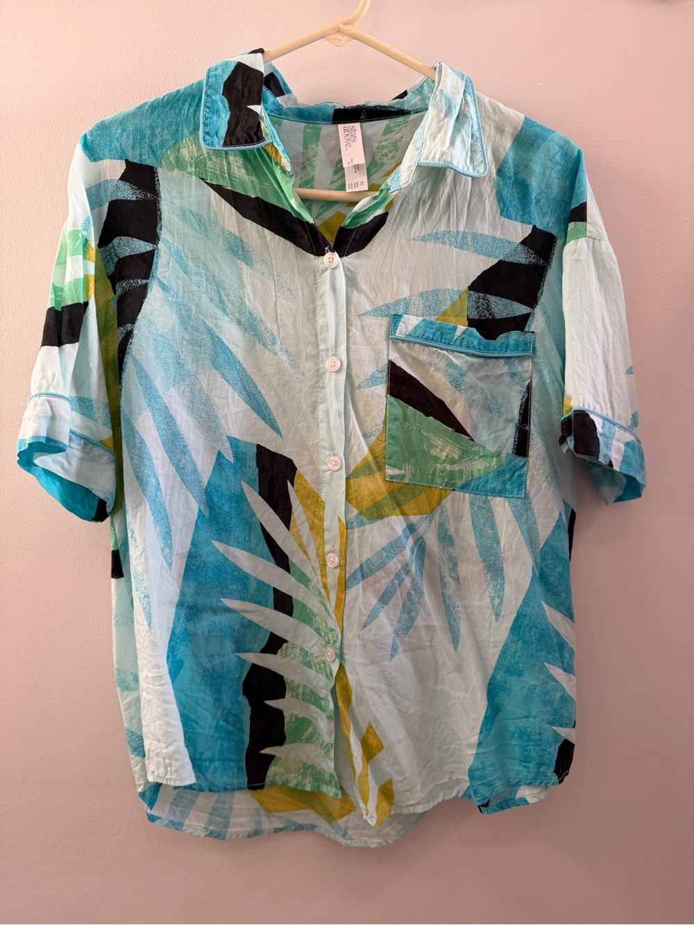 stars above Turquoise & Aqua Tropical Button-Down Shirt